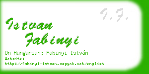istvan fabinyi business card