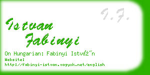istvan fabinyi business card